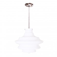 Unusual frosted white glass ceiling fixture 
